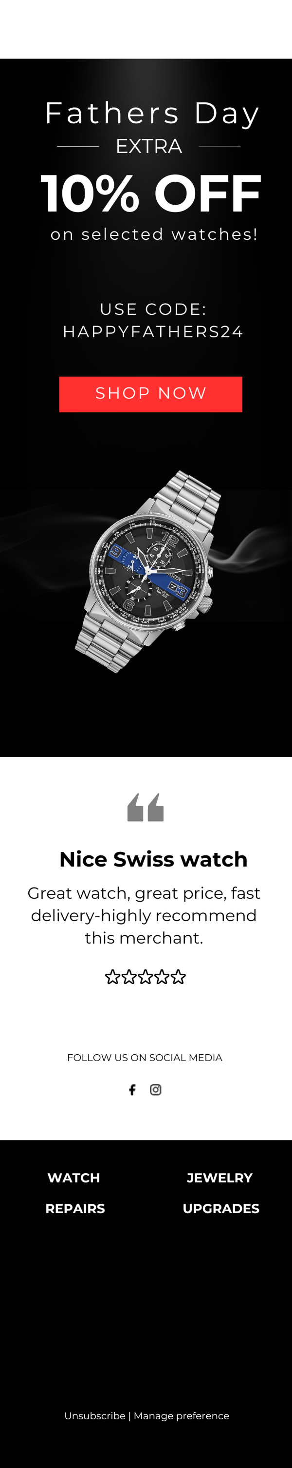 Email design sample