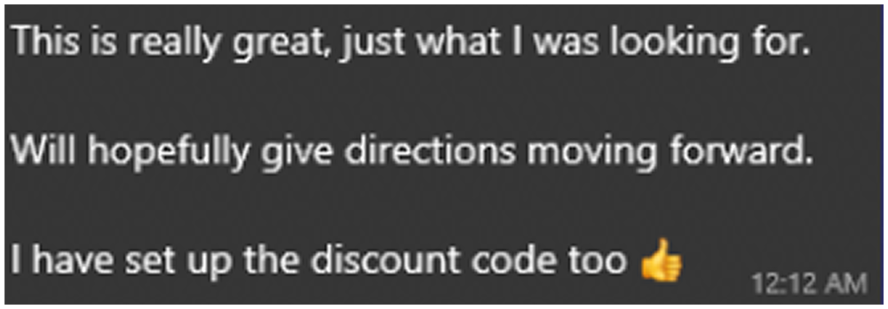 Client message about campaign direction